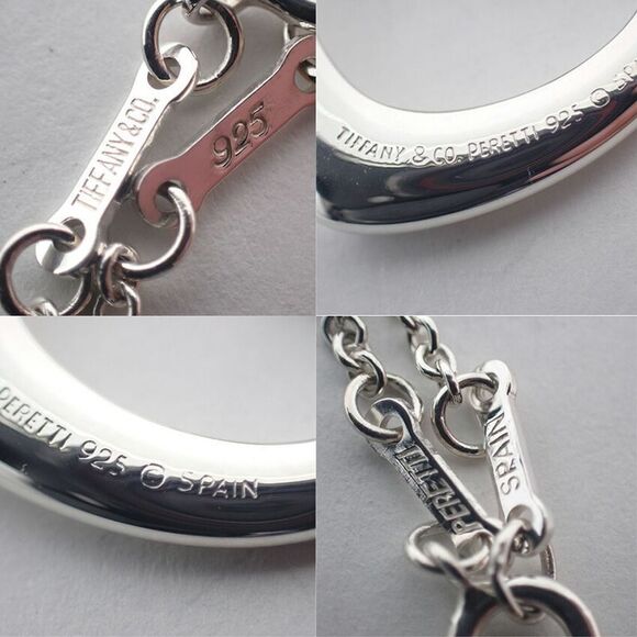 Tiffany & Co 925 Open Heart Pendant Necklace j113-3 - Picture 10 of 10